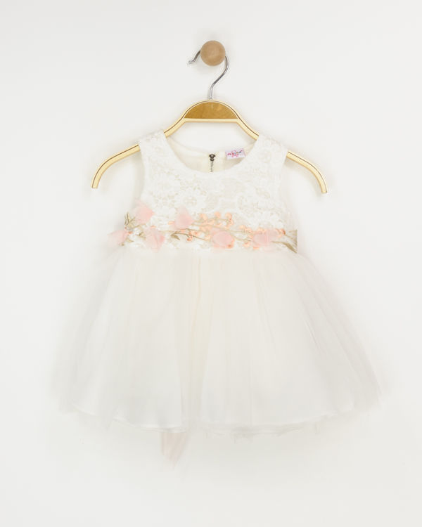 Picture of K09230 GIRLS DRESS WITH BOTTOM TUTU AND EBROIDERY